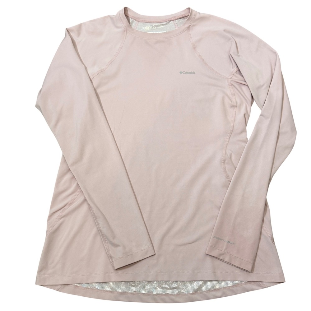 Columbia Omni Shield Womens Base Layer Top Shirt XL Stretch Thermal Winter Pink